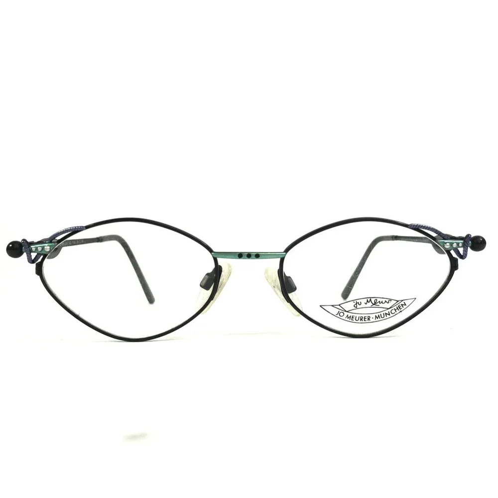 Jo Meurer Eyeglasses Frames MONCHEN 542 F960 Black Blue Modern MCM 48-19-128